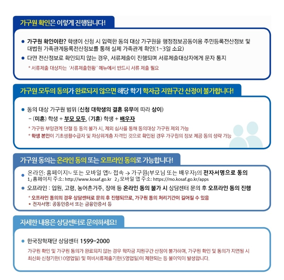 [국가] 2022-2학기 국가장학 신청자 가구원 동의 독려 (9.23 18:00까지)